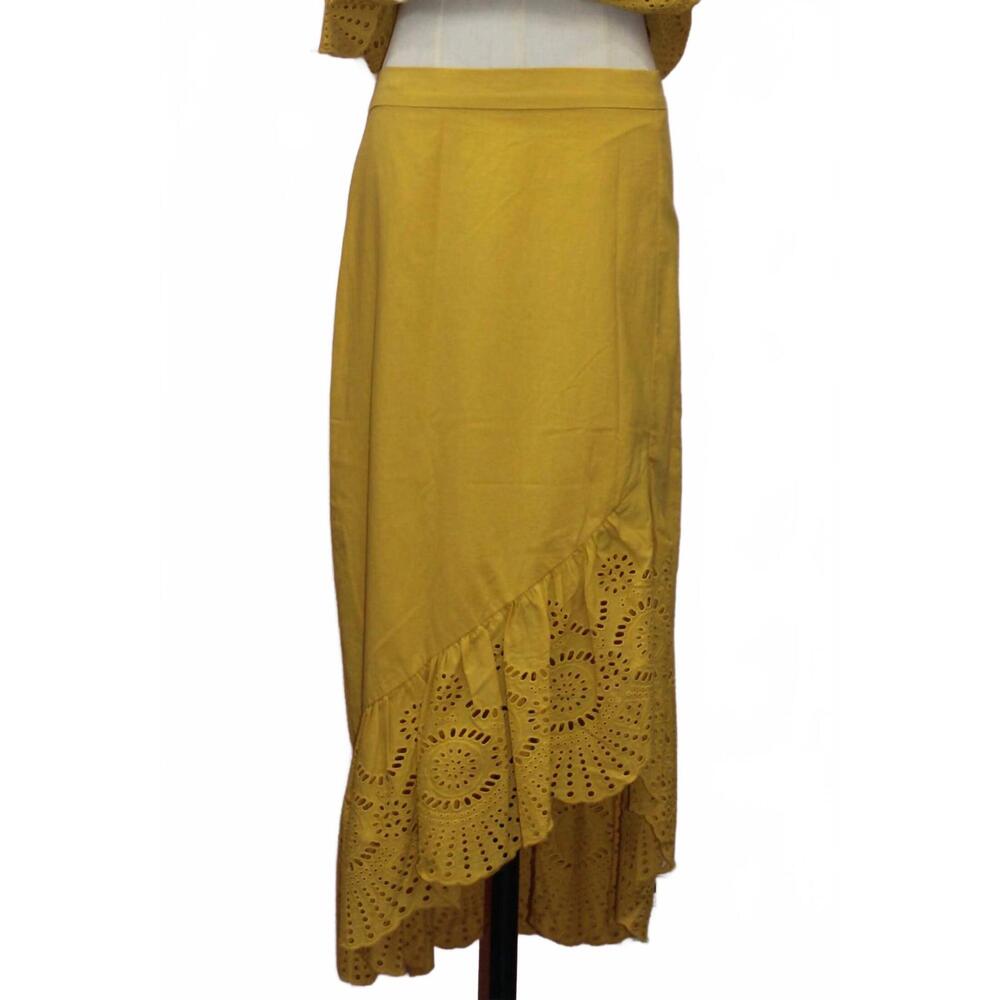 NEW SIMONA MAGHEN women's aster skirt in marigold